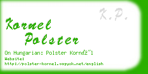 kornel polster business card